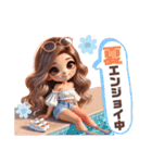 ♡ゆるふわギャルの夏♡（個別スタンプ：31）