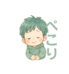 日常で使える水彩画風の男の子（個別スタンプ：25）
