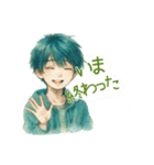 日常で使える水彩画風の男の子（個別スタンプ：36）
