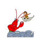 ハシビロコウと孫悟空（個別スタンプ：9）