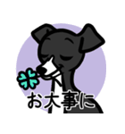 【ブラック2】1年中使える♡パピーイタグレ（個別スタンプ：23）