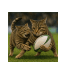 猫たちがスポーツに挑戦（個別スタンプ：6）