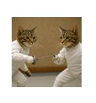 猫たちがスポーツに挑戦（個別スタンプ：21）