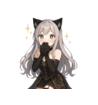 猫耳ルナの可愛い毎日スタンプ（個別スタンプ：1）