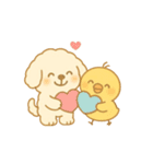 トイプードルのプチくんとひよこくん（個別スタンプ：12）
