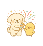 トイプードルのプチくんとひよこくん（個別スタンプ：23）