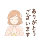 毎日使える着物女子（個別スタンプ：3）