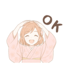 毎日使える着物女子（個別スタンプ：5）