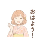 毎日使える着物女子（個別スタンプ：6）