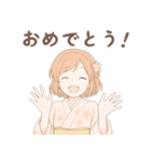 毎日使える着物女子（個別スタンプ：38）