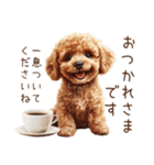 トイプードルの敬語・丁寧語スタンプ（個別スタンプ：4）