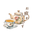 ビンテージ水彩画のねこ（個別スタンプ：9）
