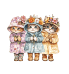 ビンテージ水彩画のねこ（個別スタンプ：31）