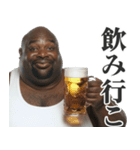 お酒大好き黒人デブ。（個別スタンプ：2）