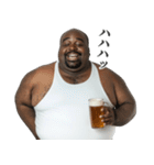 お酒大好き黒人デブ。（個別スタンプ：6）
