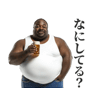 お酒大好き黒人デブ。（個別スタンプ：13）