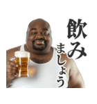 お酒大好き黒人デブ。（個別スタンプ：19）