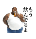 お酒大好き黒人デブ。（個別スタンプ：25）