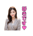 ずっと使える♥たくさん褒めるスーツ美女（個別スタンプ：31）
