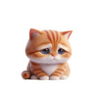 大きな目の猫 挨拶専用（個別スタンプ：7）