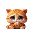 大きな目の猫 挨拶専用（個別スタンプ：23）