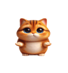 大きな目の猫 挨拶専用（個別スタンプ：24）