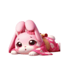 ピンクうさぎの愛の告白スタンプ（個別スタンプ：28）