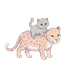 動物に乗っている猫（個別スタンプ：5）