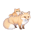 動物に乗っている猫（個別スタンプ：7）