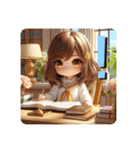 #cozy library[日常会話と敬語]日本語（個別スタンプ：18）