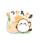 動く♡ほんわかシマエナガさん♡梅雨＆初夏（個別スタンプ：17）