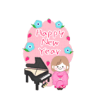 【ピアノと音楽】BIGモカちゃんの年末年始（個別スタンプ：20）