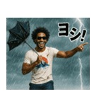 とにかく明るい黒人④（個別スタンプ：5）