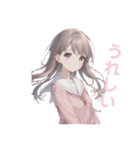 水彩画風女子イラストスタンプ（個別スタンプ：15）