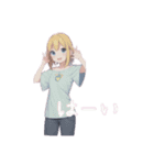 水彩画風女子イラストスタンプ（個別スタンプ：25）