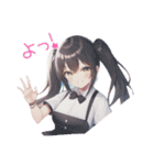 水彩画風女子イラストスタンプ（個別スタンプ：26）
