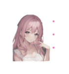 水彩画風女子イラストスタンプ（個別スタンプ：31）