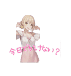 水彩画風女子イラストスタンプ（個別スタンプ：34）