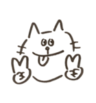 白いねこのすけ（個別スタンプ：3）