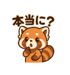 そっと寄り添うレッサーパンダのスタンプ（個別スタンプ：37）