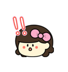 あのりぼんの子【毎日使える】（個別スタンプ：9）