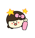 あのりぼんの子【毎日使える】（個別スタンプ：14）