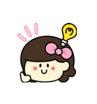 あのりぼんの子【毎日使える】（個別スタンプ：35）