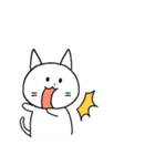 あなたのネコ、白色、無地（個別スタンプ：22）