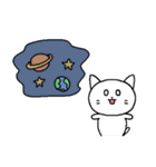 あなたのネコ、白色、無地（個別スタンプ：37）