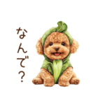 トイプードルの野菜コスプレ（個別スタンプ：30）