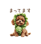 トイプードルの野菜コスプレ（個別スタンプ：33）