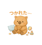 ふわふわの赤ちゃんウォンバット（個別スタンプ：16）