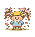 幼稚園児と桜のスタンプ@SFW（個別スタンプ：6）
