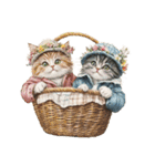 ビンテージ水彩画のねこ(文字なし)（個別スタンプ：23）